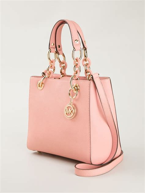 michael kors purse pink and white|michael kors pink purse small.